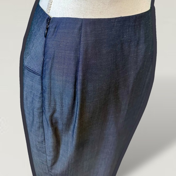 NWT Narciso Rodriguez Navy Blue Virgin Wool & Mohair Blend Pencil Skirt Size 8 - Picture 15 of 16